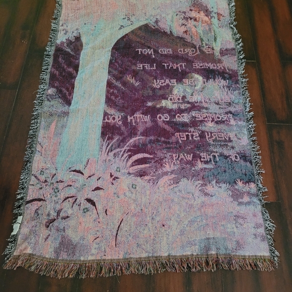 🫱 Spiritual Religious Uplifting Motivational Quote Throw Blanket - Picture 2 of 5
